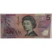AUSTRALIA 1995 . FIVE 5 DOLLARS BANKNOTE . EVANS/FRASER . FIRST PREFIX HC